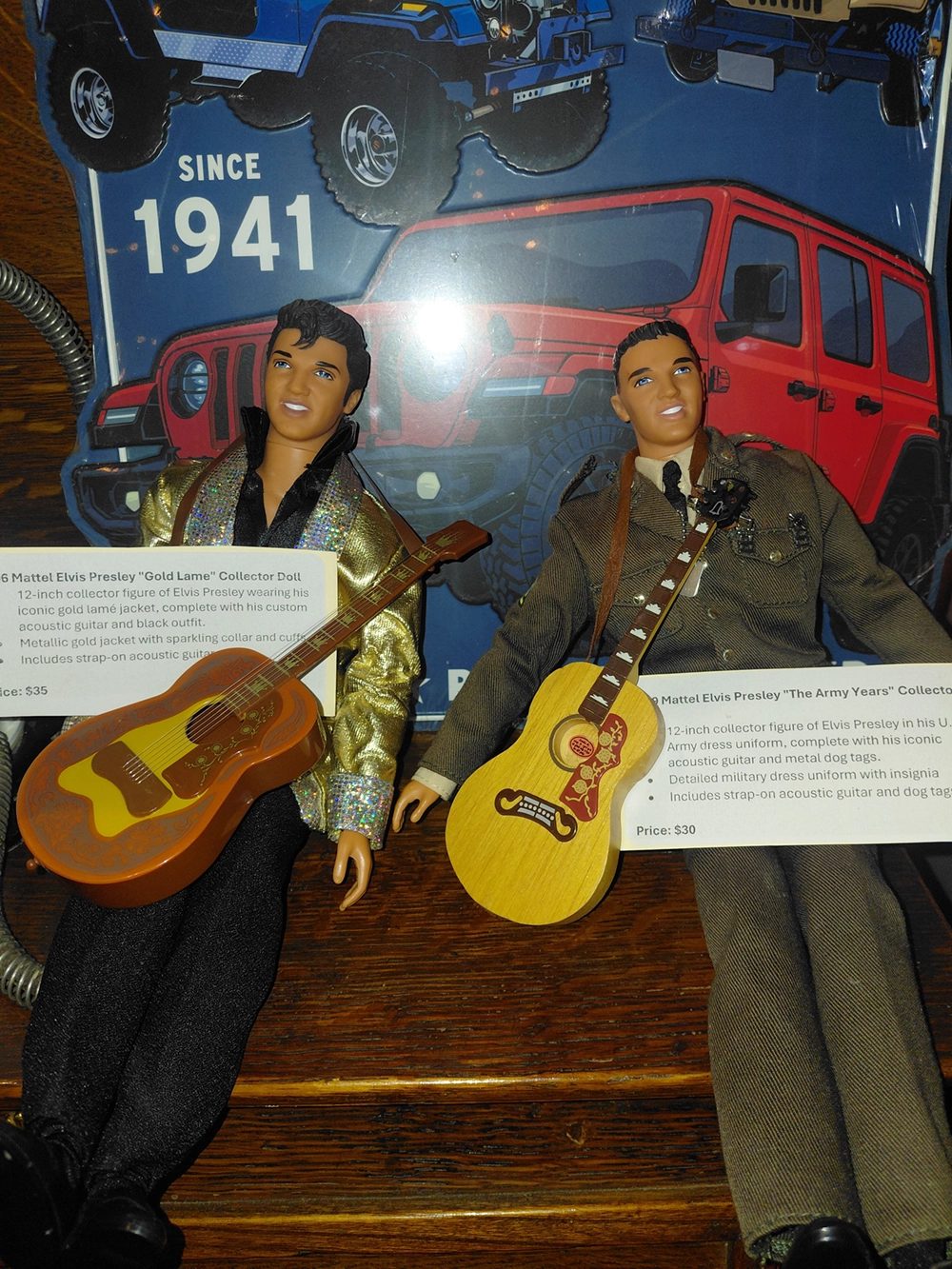 Collectible Elvis dolls with guitars