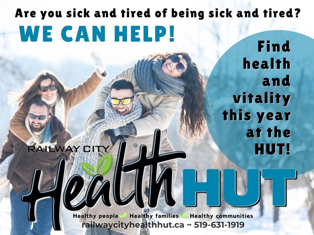 Railway City Health Hut promotional banner