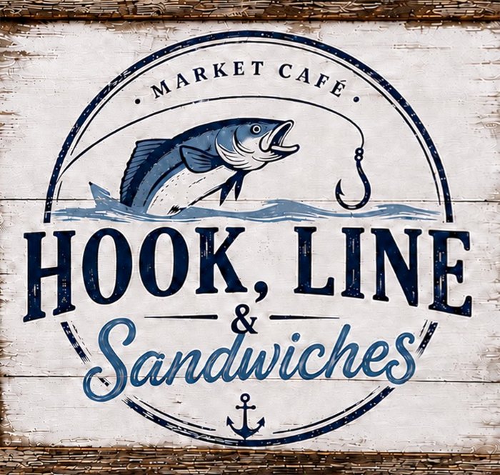 Farmers Café Hook, Line & Sandwiches logo
