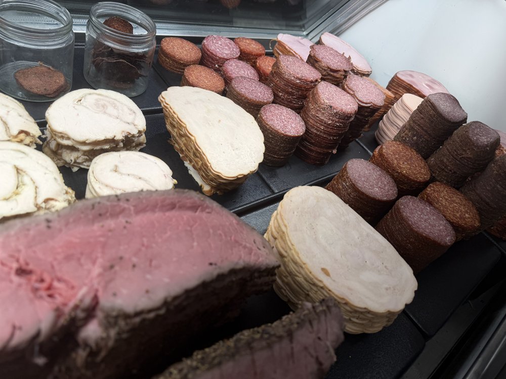 Sliced deli roasts and sausages
