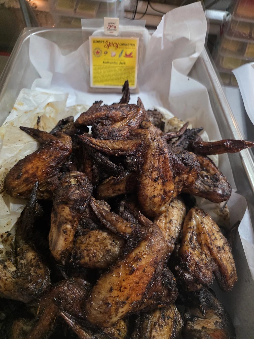 Crispy jerk chicken wings