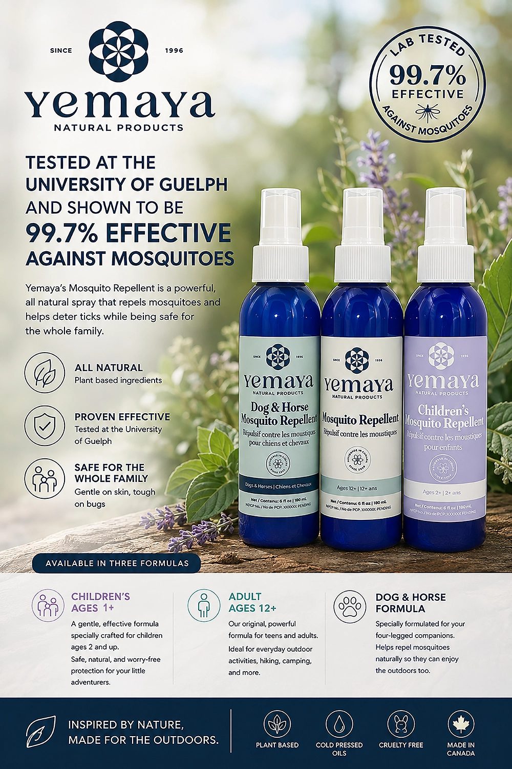 Yemaya natural mosquito repellent sprays